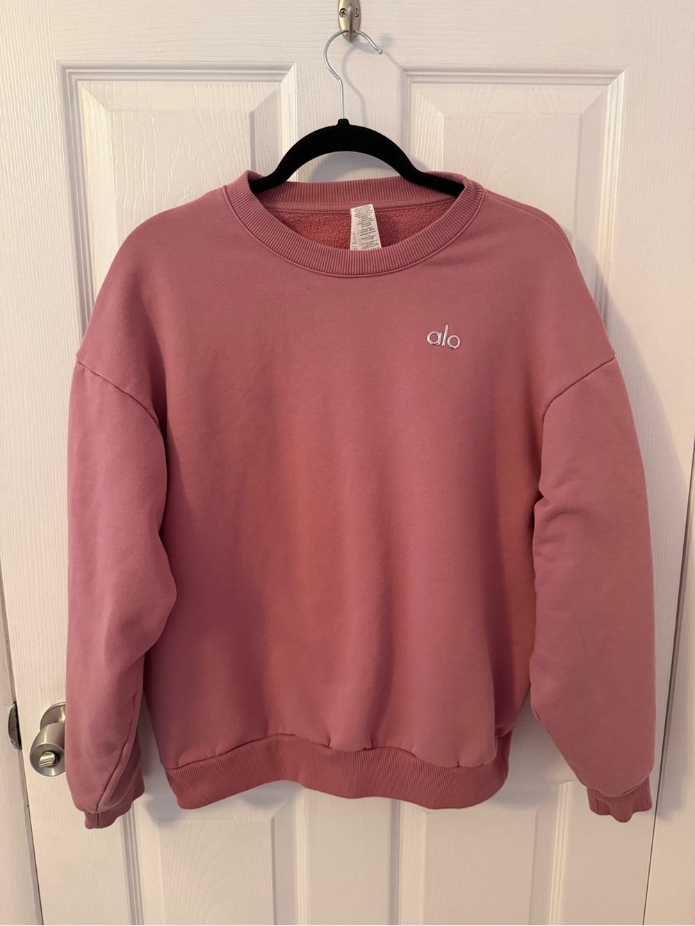 ALO Yoga Pink Accolade Crewneck Sweatshirt Size Medium